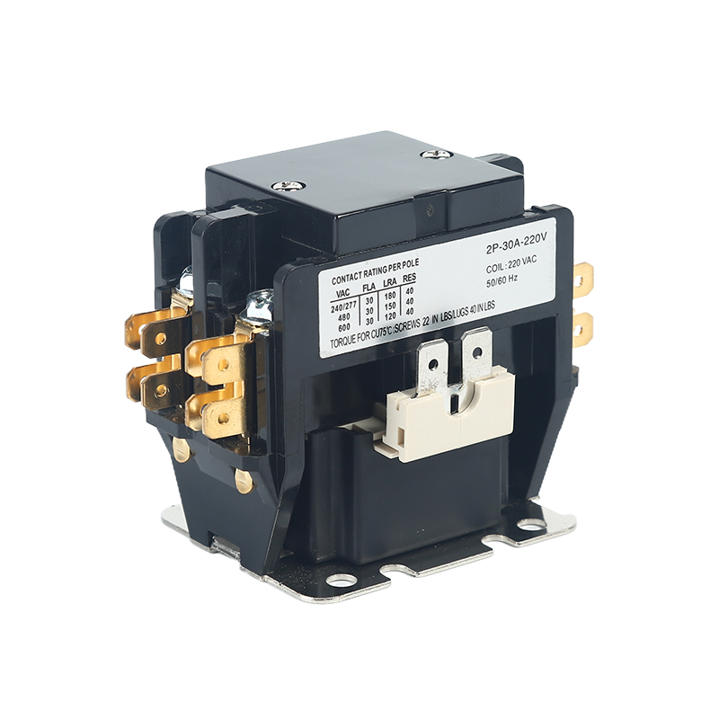 How can AC contactors reduce power consumption and operating temperature rise by optimizing magnetic circuit and coil design?